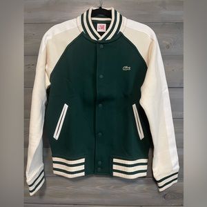 Lacoste Live Varsity Button-Down Fleece Sweatshirt